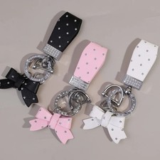 1pc Rhinestone Bow Car Keychain Elegant Pendant Gift for Women Girls-NEW