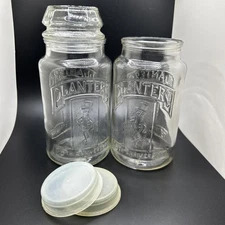 Two(2) Vintage &Collectable 1981 75th Anniversary Planters Mr. Peanut Glass Jars