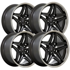 Staggered-asanti Abl-46 Duke 22x922x10.5 5x120 15mm Satin Black Wheels Rims