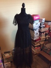 Shein Black Mesh Maxi Dress Medium