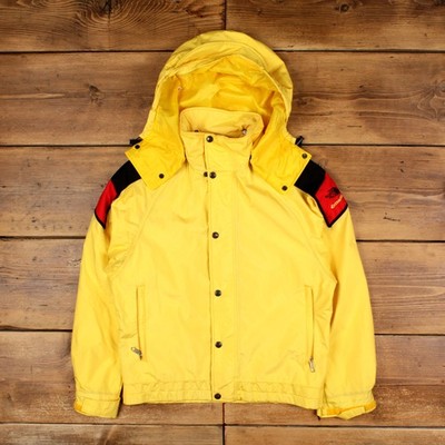 Vintage North Face Gore-Tex Jacke S Herren gelb defekt Reißverschluss Outdoor Kapuze