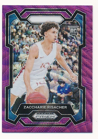 ZACCHARIE RISACHER 2024 PANINI PRIZM DRAFT PICKS PURPLE WAVE #69 RC ROOKIE MINT