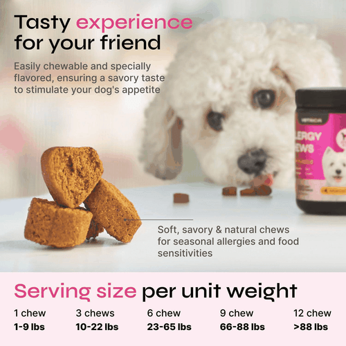 Dog Allergy Relief Chews Dog Itching Skin Relief Anti Itch for Dogs Duck Flavor - Picture 3 of 8