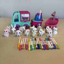 Crayola Scribble Scrubbie Washable Pets Dog Cat Bunny Bull 13 Lot