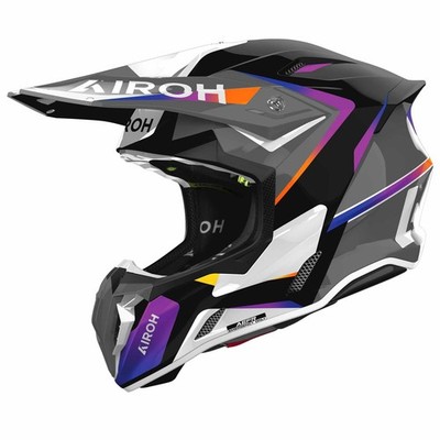 AIROH Twist 3 Hustle schwarz grau blau Crosshelm ECE 22.06 L 59/60
