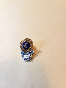 Lions Club International Membership Lapel Pin - SILVER 25th ANNIVERSARY Loop 