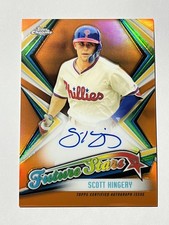 2019 Topps Chrome Scott Kingery Auto /25 Future Stars Orange Refractor Cubs