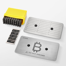 Seed Phrase Storage Kit - Metal Backup Plates  Stamping Tools, Bitcoin  Crypto