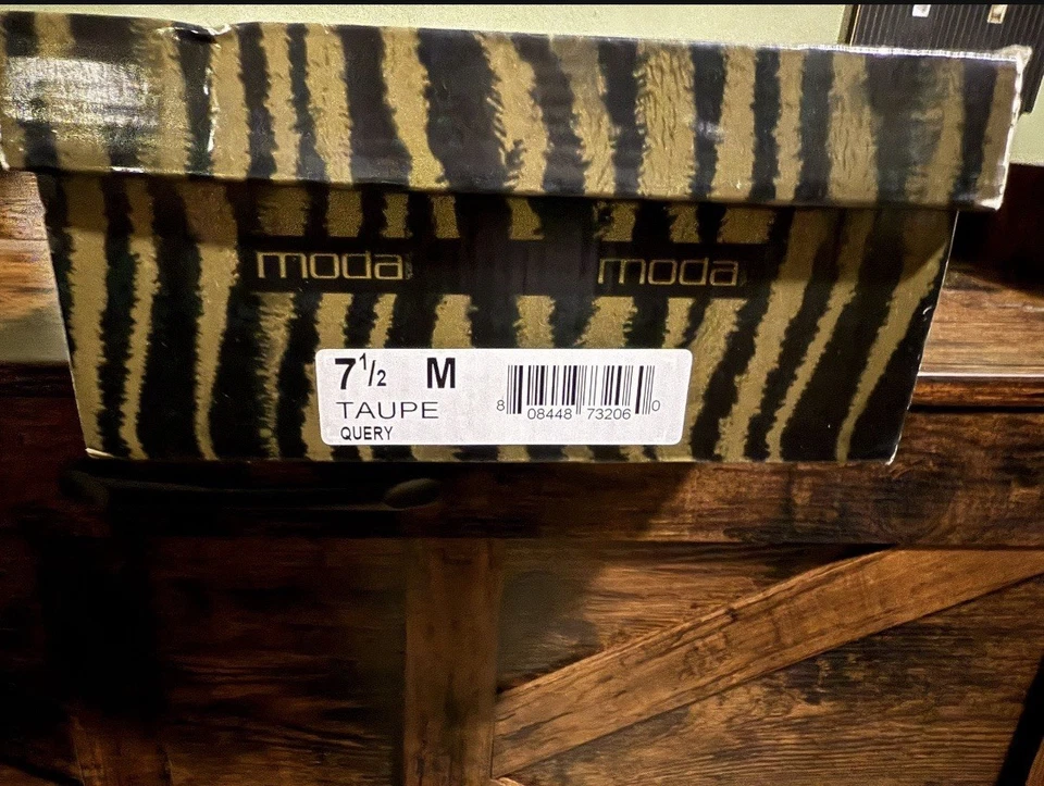 Moda Spana Mujer Talla 7.5 M Peep Toe Tacones Taupe/Marrón Piel de Serpiente Estampado y Lazo Foto 4 de 4