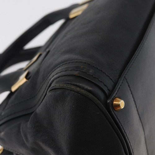 Borsa a mano Chloe Alice in pelle 2 vie nero oro Auth 182441 - Foto 16 di 22