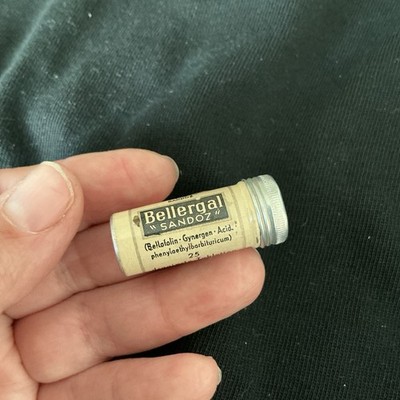 Antique  Bellergal Sandoz Bottle Empty