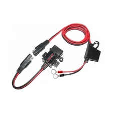 MOTOPOWER MP0609A 3.1Amp Motorcycle USB Port Kit SAE to USB Adapter On Motorc...