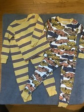 Carter's Toddler Boys Stripes Cars 4-Piece Tops Bottoms Pajama Set 4T