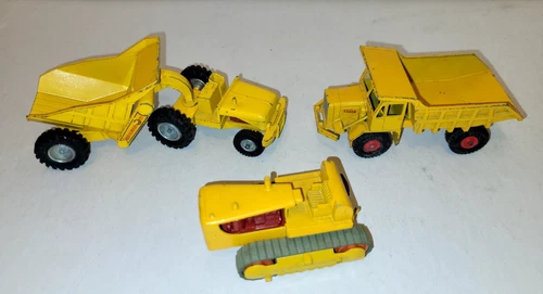 Vintage Matchbox Lesney King Size Lot K-5 Foden Truck K-8 Cat K-7 CW Dumper