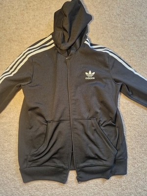 ADIDAS JACKE MIT REISSVERSCHLUSS - ALTER 13-14 JAHRE - SCHWARZ