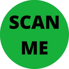 2 RLS of 500 EA – 2" Green SCAN ME Circle Mailing Instructions Adhesive Stickers