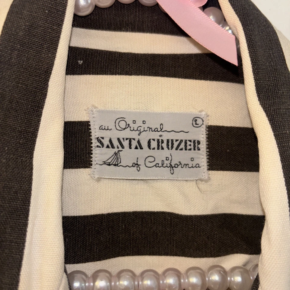 Винтажный пальто Blazer куртка женщин Sz Lg коричневый бежевый в полоску 70-х жук сок опрятный - Изображение 3 из 4