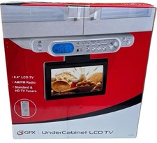 GPX Bajo Gabinete 8.4" LCD TV Sintonizador Digital TV AM/FM Estéreo Control Remoto Nuevo Caja Abierta
