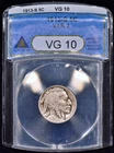 1913 S Type 2 Buffalo Nickel 5c ANACS VG10
