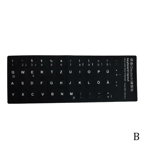 English Keyboard Sticker Letters No Reflection Quality lanz αс, New Black N2H2 - Afbeelding 5 van 12