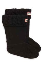 Hunter K2007 Kids Black Original Cable Knit Cuff Welly Socks US Size L  1-3 