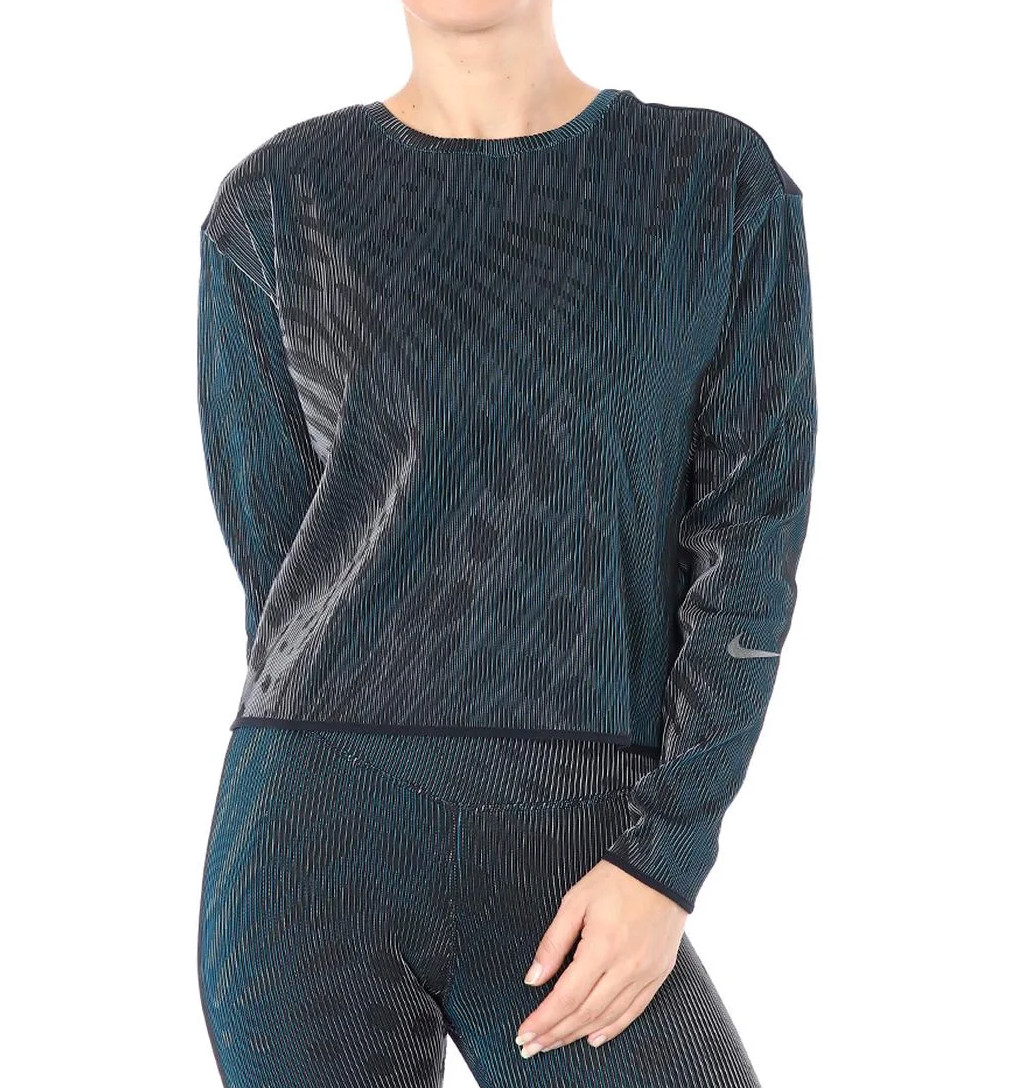 Nike Run Division Women Black/Green Midlayer Top (CU6168-013) Size M & L - NWT