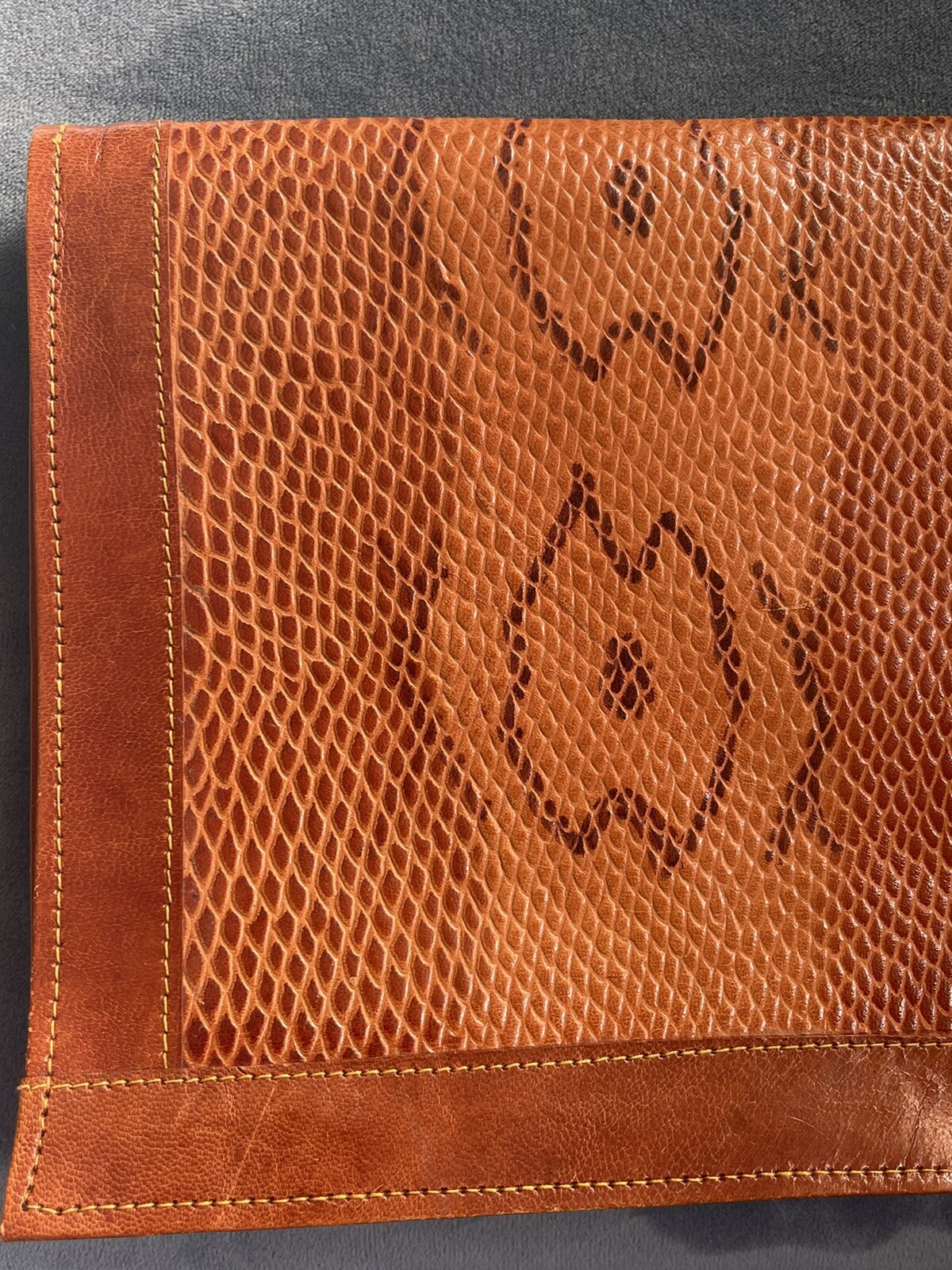 Genuine Leather Python Leather Clutch Purse /Bags… - image 14