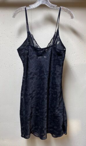 Vintage Secret Treasures Sleepwear Black Leaf Peek Panels Lingerie Large - Picture 3 of 5
