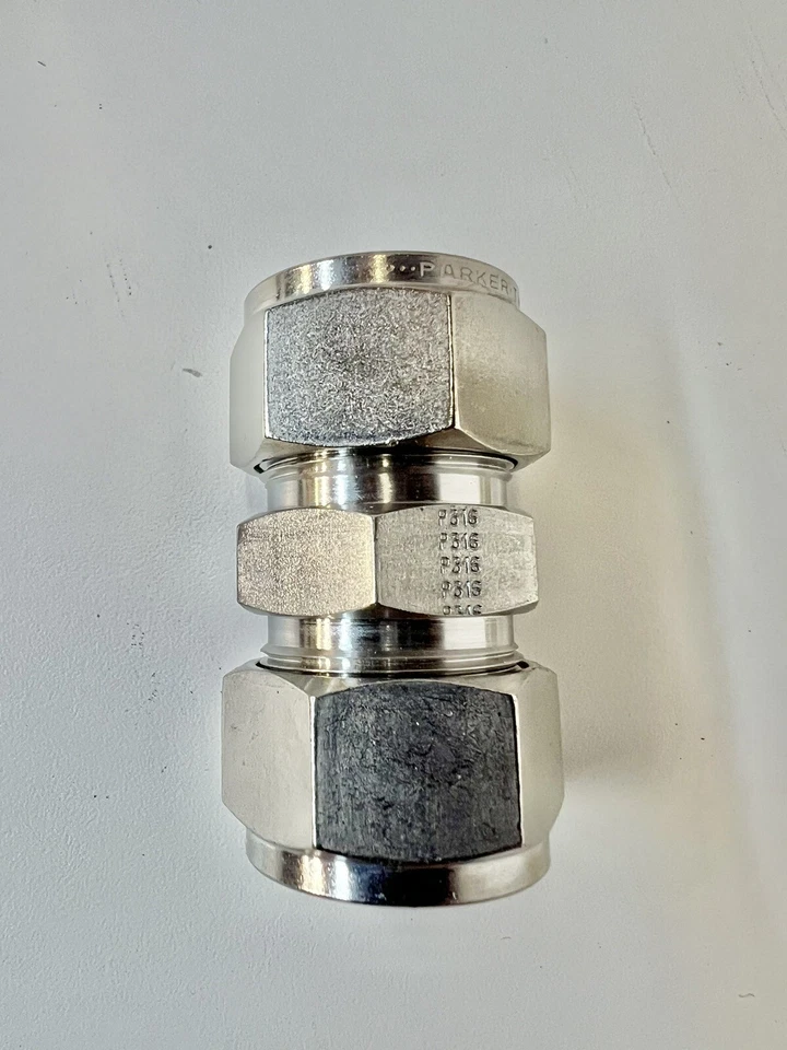 4-Parker 3/4” Stainless Steel Compression Fittings-1 Male-Brand New As Pictured - Image 2 of 4