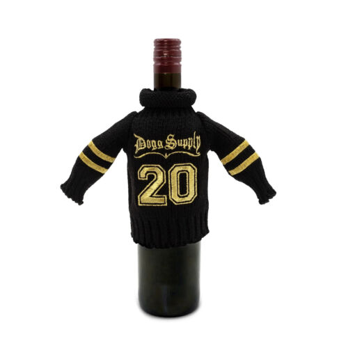 Snoop On The Stoop Novelty Wine Sweater Black/Gold Christmas Gift Snoop Dog NEW - Picture 2 of 5