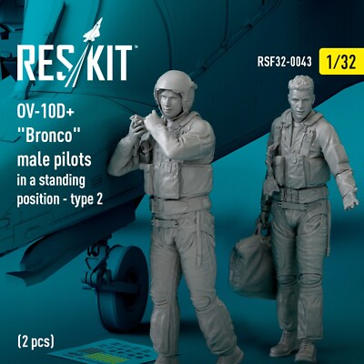 OV-10D+ ''Bronco'' male pilots (in a standing position type2) 2pcs 1:32 RSF32-0043
