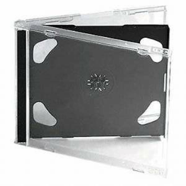 100-Pack Standard Black CD Jewel Cases - Heavyweight 90g, 10.4mm Spine, Single Disc