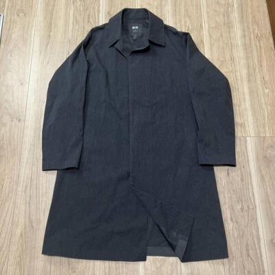 UNIQLO Block Tech Sten Color Coat Men Japan M Size/US S Size Navy Cotton