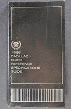 1986 Cadillac Spec Guide Eldorado Deville Seville Brougham Cimarron Original 86
