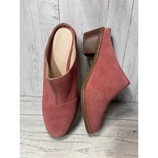 Cole Haan Pink Suede Mules SZ 8