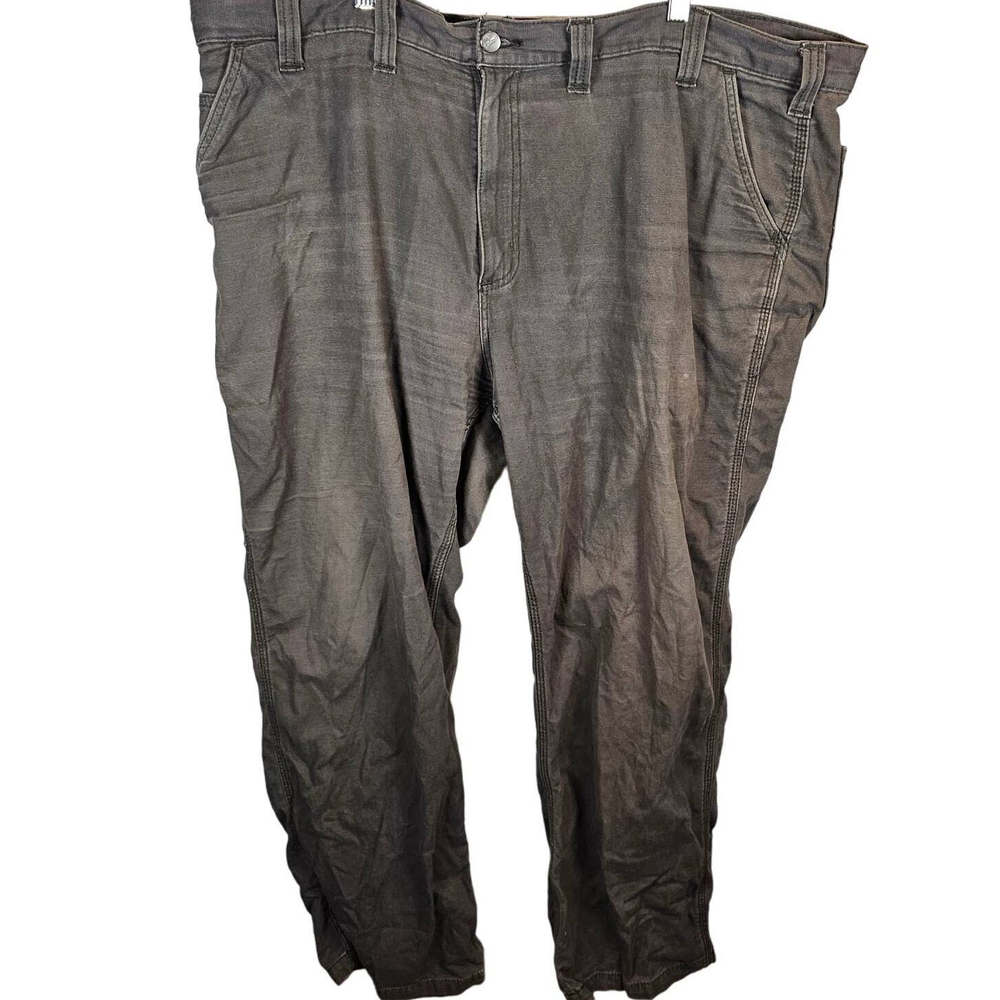 Carhartt Relaxed Fit Rugged Flex Canvas Mens 44x30 Work Wear Rugged Dark Gray