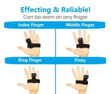 Adjustable Finger Protector Trigger Finger Splint Brace w/ Bar Hook Loop Straps