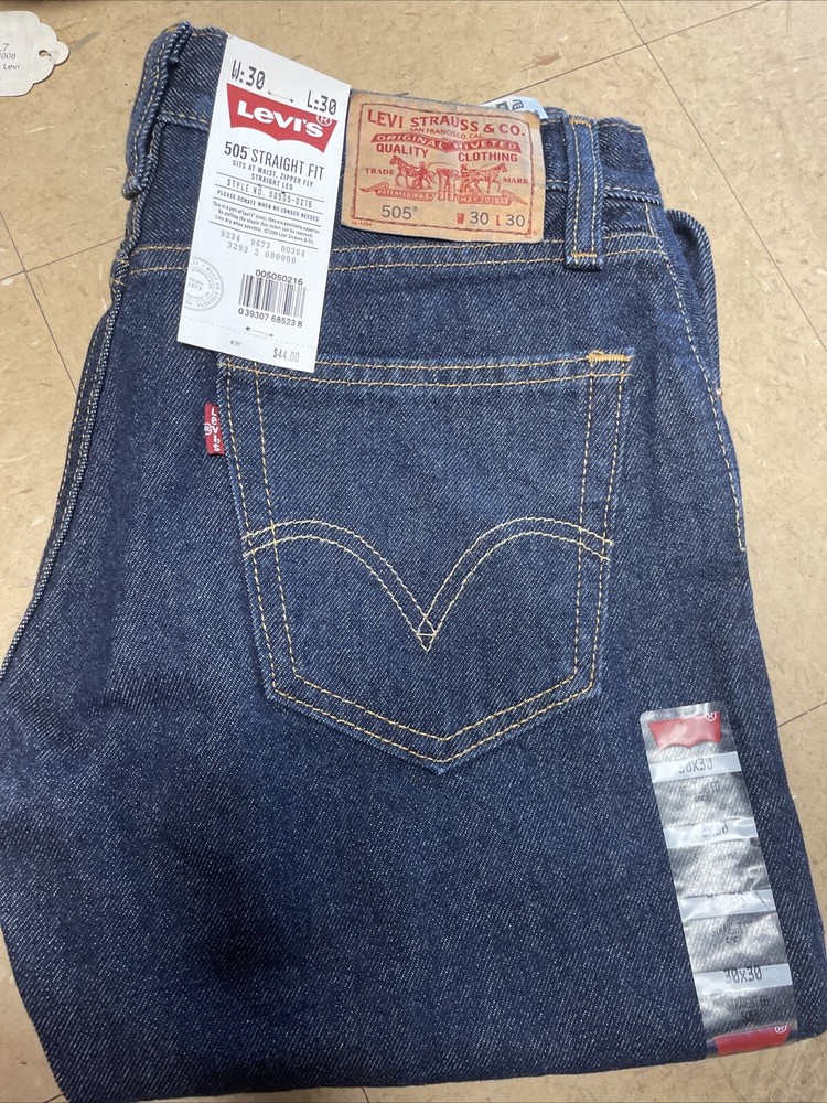 Levi's Men's 505 Regular Fit Straight Jeans, 30x30 100% Cotton