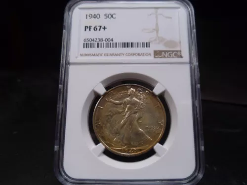 1940 PF67+ (Plus) Liberty Walking Silver Half Dollar NGC Certified Superb Gem