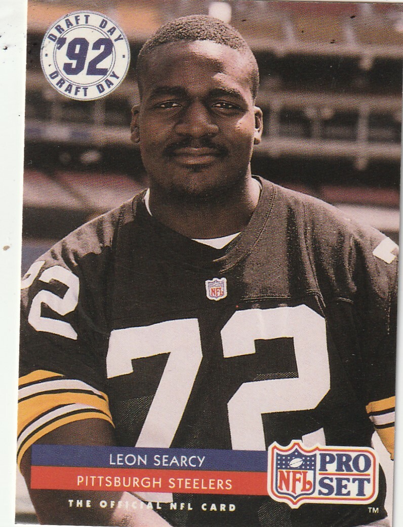 FREE SHIPPING-MINT-1992 Pro Set #31 Leon Searcy RC STEELERS