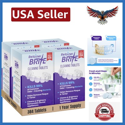 Eliminate Plaque with 1- Supply of Mint Denture Cleaner Tablets (384 Count)