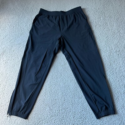 NEW Public Rec Pants Mens 34x30 Blue Stadium Jogger Tapered Nylon Train Camp