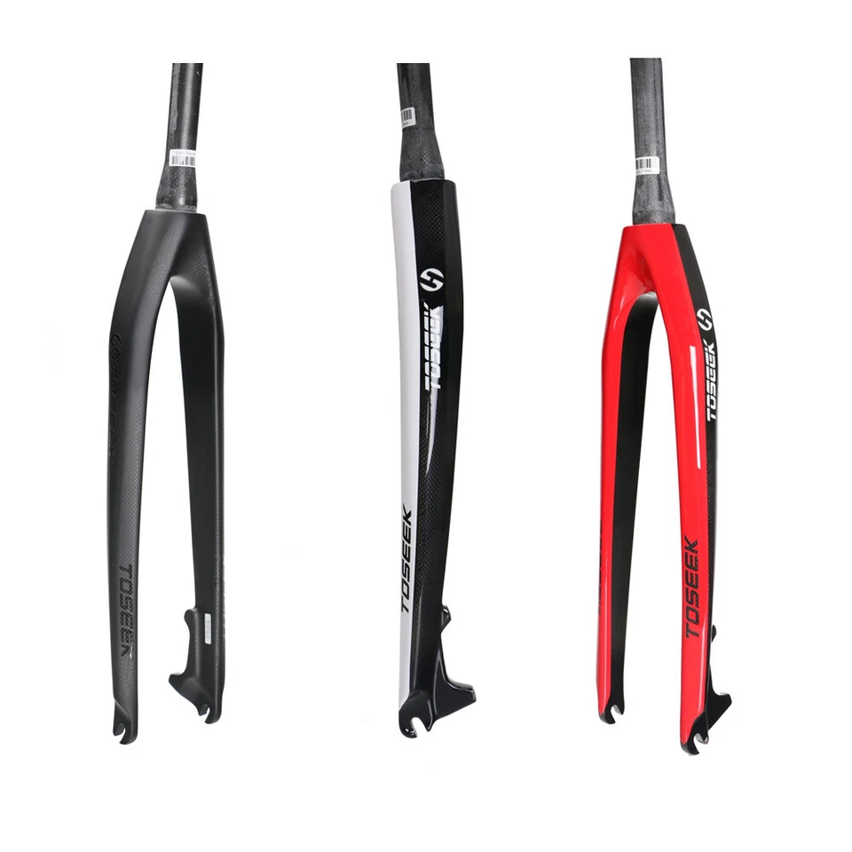 TOSEEK Carbon Fiber Bicycle Fork 26/27.5/29in MTB Bike Tapered Rigid Fork 28.6mm - Image 2 of 4