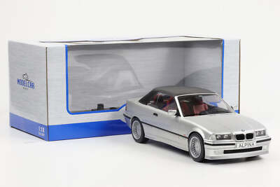 1:18 MCG BMW E36 Alpina B3 3.2 Cabrio silbermetallic mit Verdeck