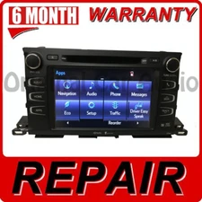 2014 - 2020 Toyota Highlander OEM Navigation Touch Screen Replacement Repair