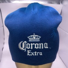 Corona Extra Beer Blue Fade Embroidered Knit Beanie Hat