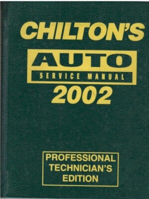 1998-2002 CHILTON'S AUTO SERVICE MANUAL DODGE FORD CAMARO MUSTANG CHEVY CADILLAC