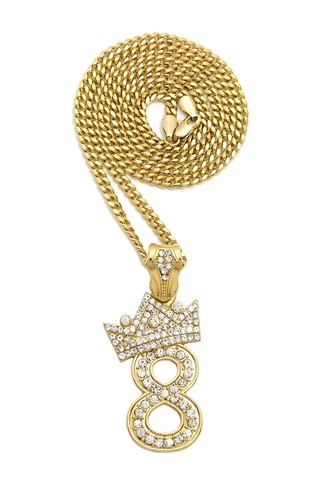 NEW # 1 to 9 NUMBER PENDANT & 24" VARIOUS CHAINS & COLOR HIP HOP NECKLACES - 第 116/136 張圖片