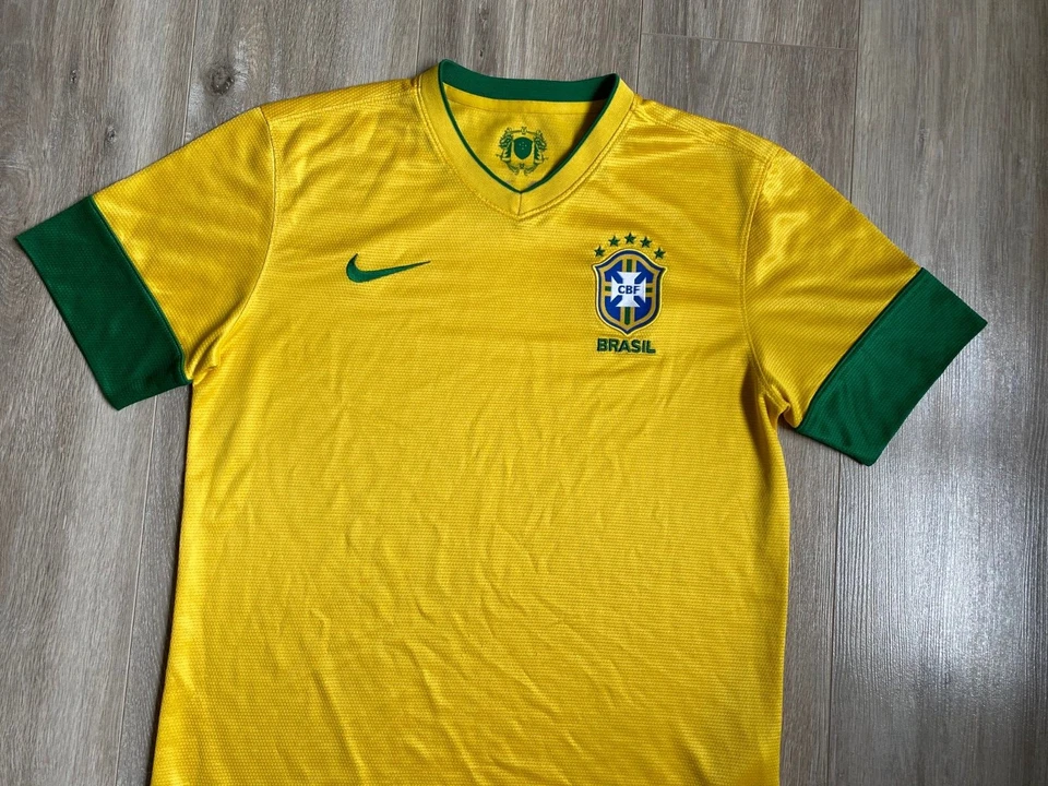 Brasil Home Football Shirt 2012/2013 Jersey Soccer Brasil Camiseta Amarillo N... - Imagen 2 de 4