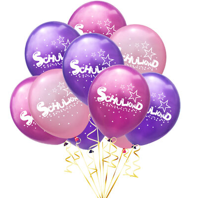 10 Luftballons Schulkind Schuleinführung Einschulung Schulanfang Deko Ballons